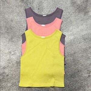 Yahada Kids Tank Tops - Lemon, Rose, Lavender